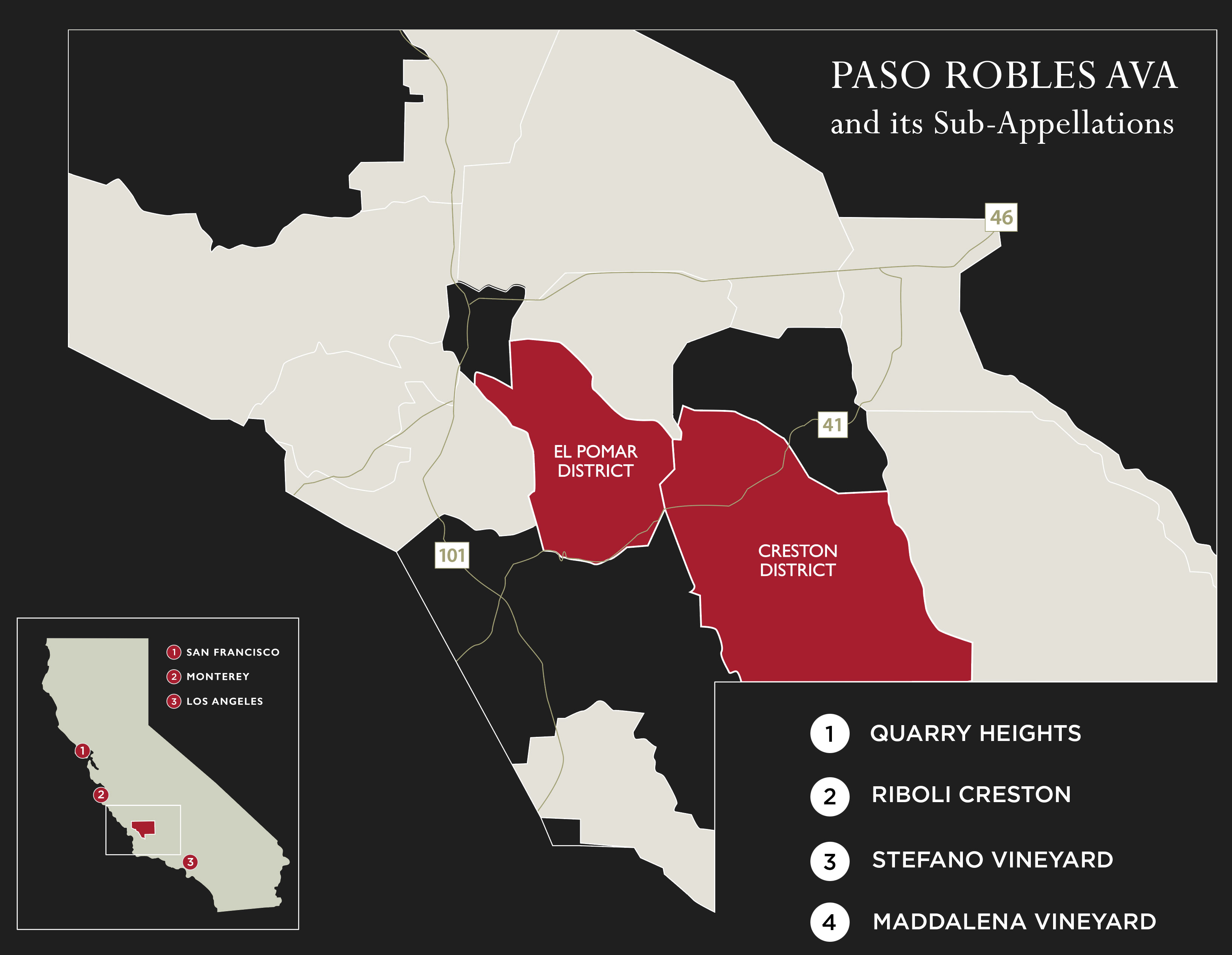 Map of Paso Robles AVA